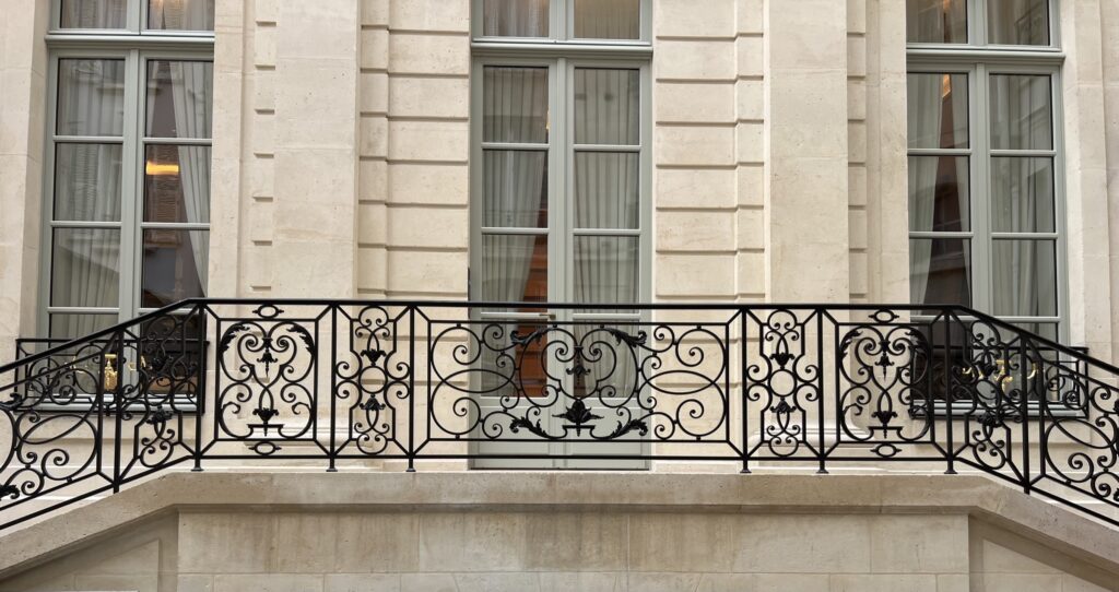 17th-century style balcony, private mansion, Paris
