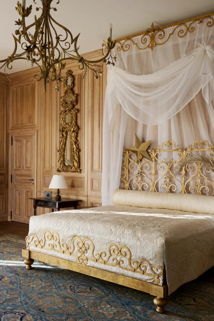 Gilded wrought iron bed, Gabrielle Chanel’s villa “La Pausa”, Architect Peter Marino